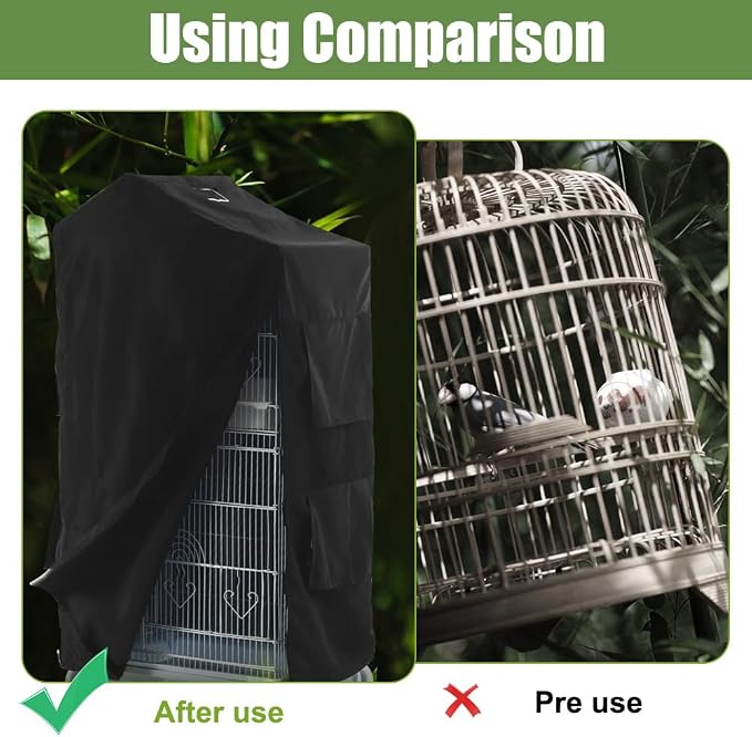 DONGKER Bird Cage Cover, Waterproof Bird Black-Out Cover Breathable - Image 5