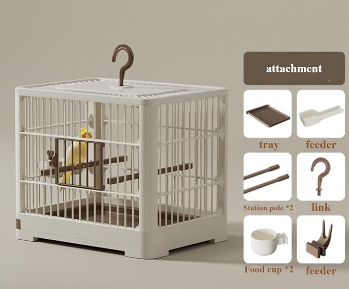 Travel Bird Cage Bird Travel Carrier Ornamental Birdcages Features Standing - Image 3