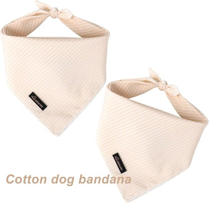 ARING PET Summer Dog Bandana-Cute Khaki Dog Bandanas, Comfortable Pet Scarf - Image 3