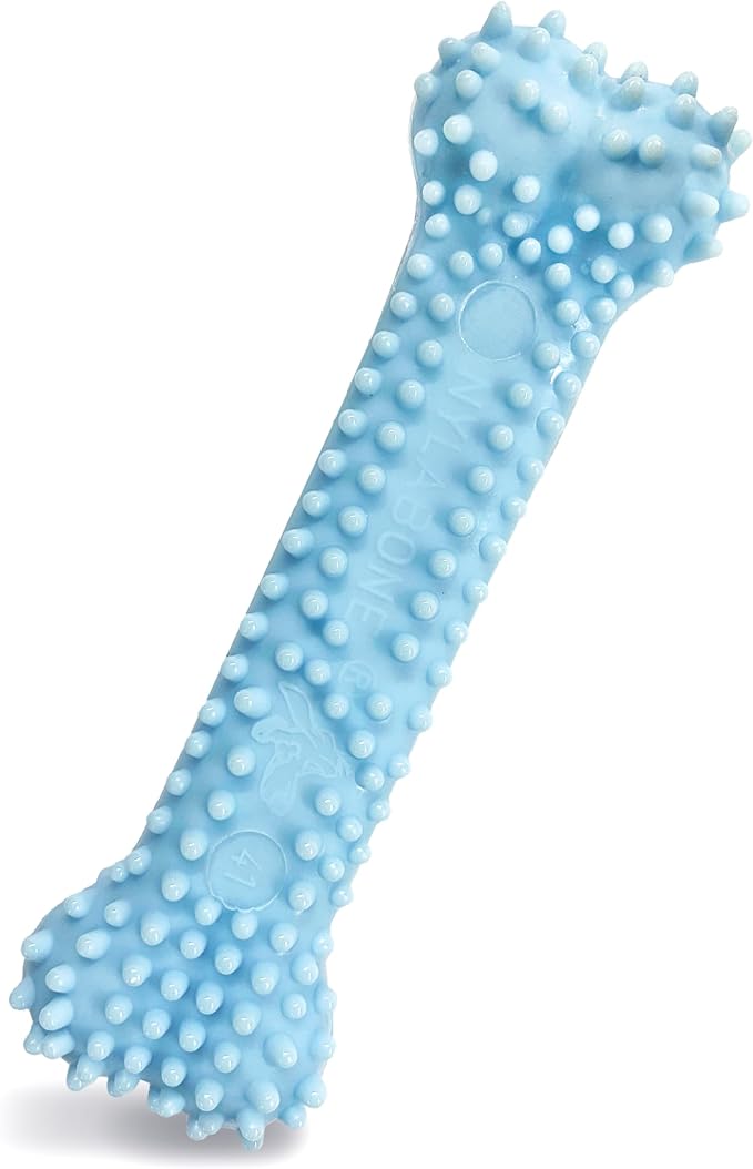 Nylabone Puppy Chew Blue Textured Teething Bone by Nylabone