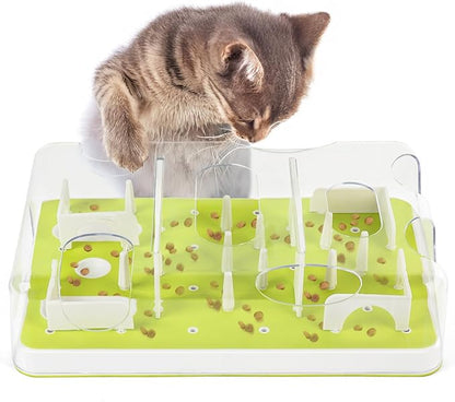 ALL FOR PAWS Interactive Cat Puzzle Feeder & Slow Feed Toy – Mental Stimulation by Home
