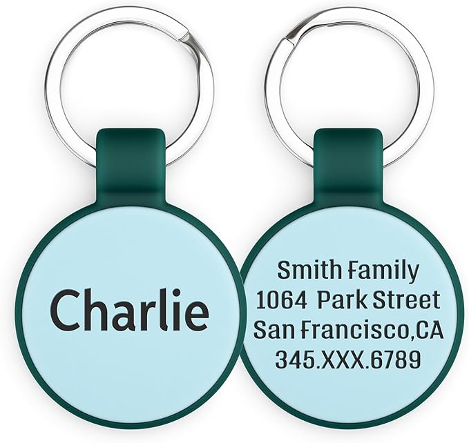 Silent Silicone Dog Tags, Custom Engraved Pet ID Tags by Brayhoo