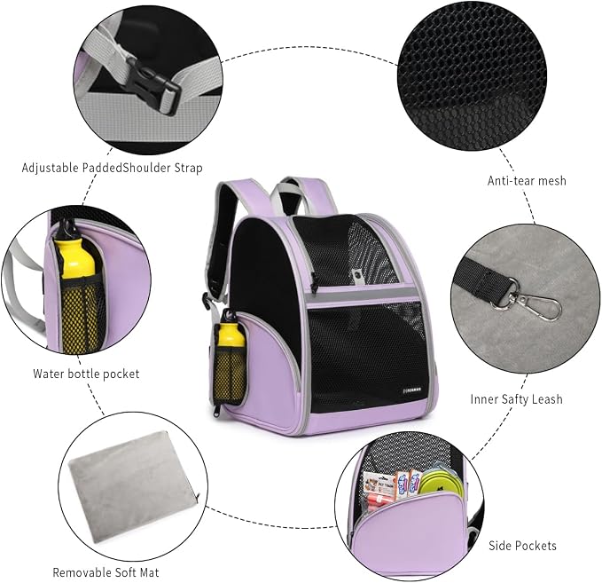 Cat Backpack Carrier for Small Dogs and Medium cat Puppy Kitten Bunny Pet - Image 6