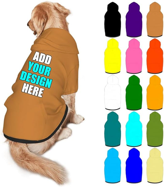 Customized Dog Hoodie with Name Logo Personalized Text Soft & Warm by Mynvzrk