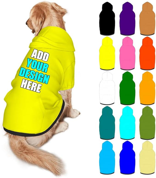 Customized Dog Hoodie with Name Logo Personalized Text Soft & Warm by Mynvzrk