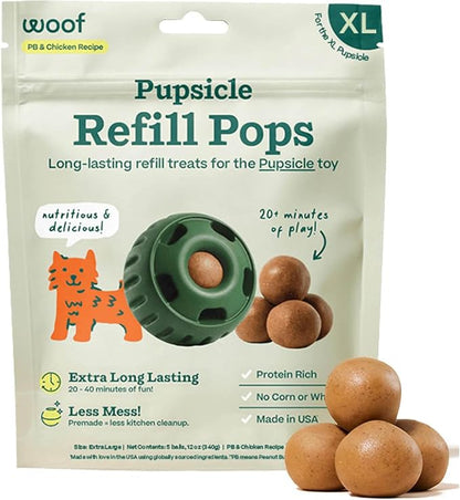 WOOF Pupsicle Refill Pops, Delicious Long Lasting Dog Treats, Pre-Made Pupsicle by Woof