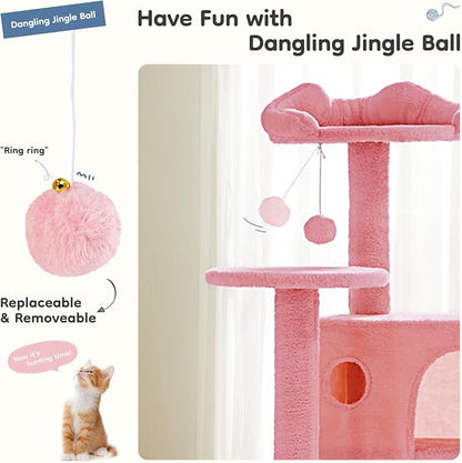 DUMOS 54-inch Indoor Cat Tree Tower –Multi-Level Pet House - Image 5