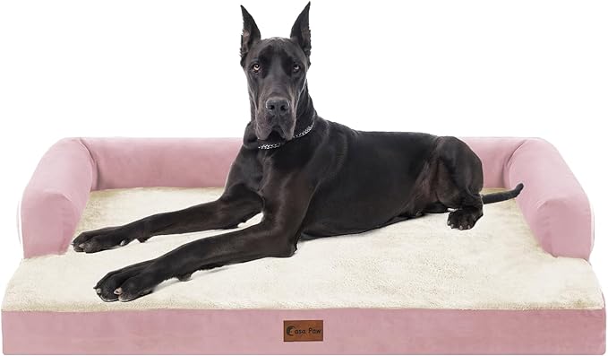 Orthopedic XXL Dog Beds, Waterproof Egg Crate Foam Big Pet Bed by CasaPaw