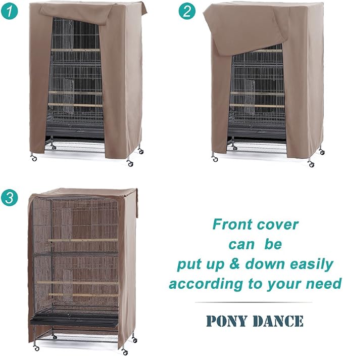 PONY DANCE Pets Product Universal Birdcage Cover Blackout & Breathable Birdcage - Image 4