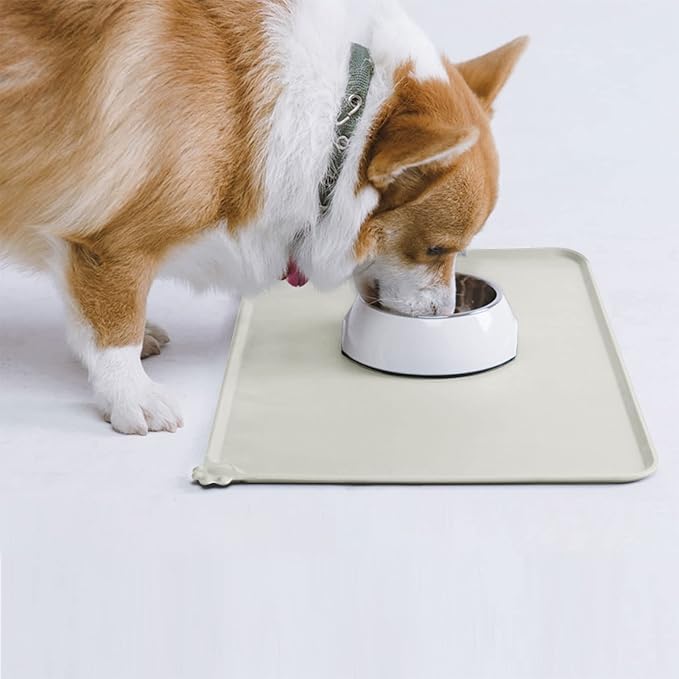 AUDWUD Silicone Waterproof Pet Feeding Mats, Anti Slip Bowl Pad, Dog Mat - Image 7
