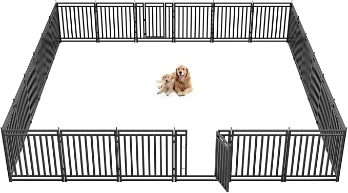 Dog Playpen Metal Dog Fence Outdoor by Petorldog
