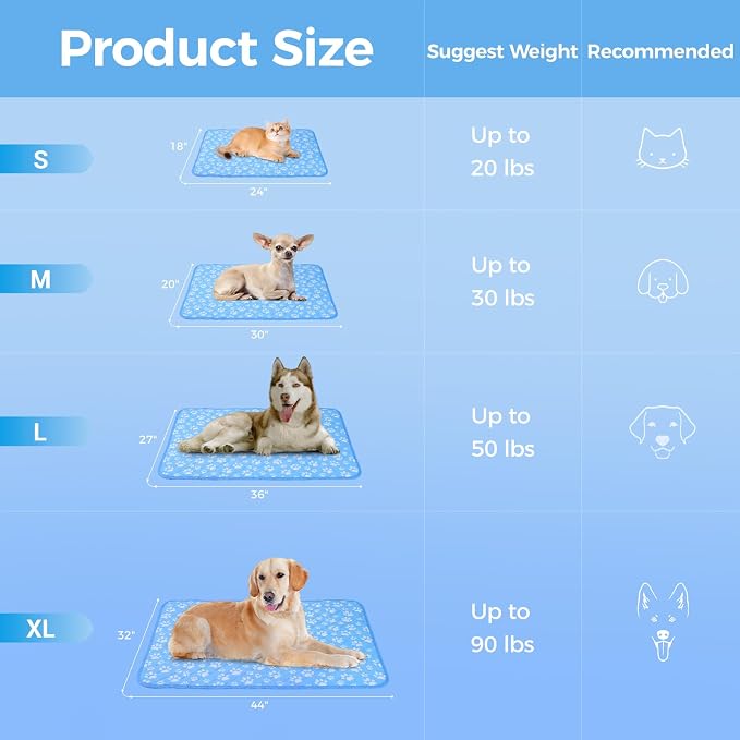 Rywell Self-Cooling Mat for Dogs Medium, Quick-Dry Dog Blanket - Image 9