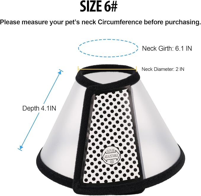 Depets Adjustable Recovery Pet Cone E-Collar - Image 4
