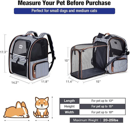 Lekebobor Extra Large Cat Backpack Carrier Expandable Pet Carrier Backpack - Image 2