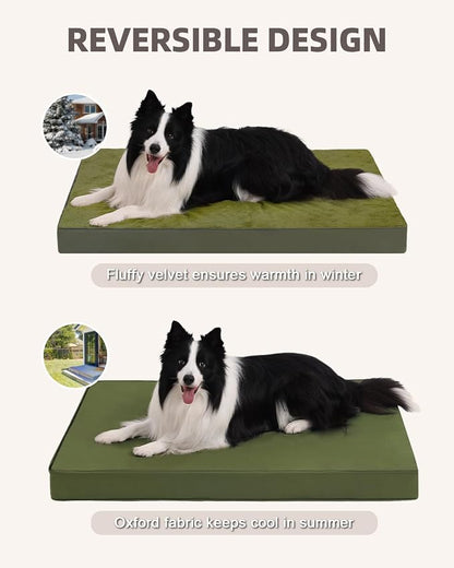KSIIA Orthopedic Dog Bed Crate Waterproof Pet Mats - Image 4