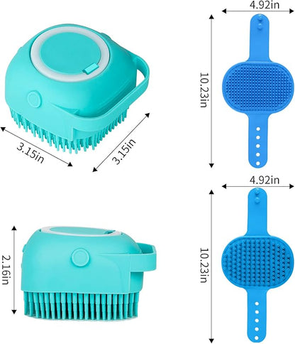 Comotech 6PCS Dog Bath Brush & Dog Toothbrush | Adjustable Handle Shampoo Brush - Image 6