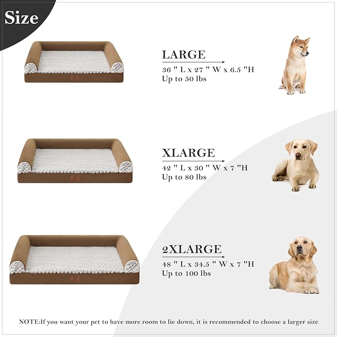 WNPETHOME Orthopedic Dog Beds for Large Dogs, Waterproof Memory Foam Large Dog - Image 4