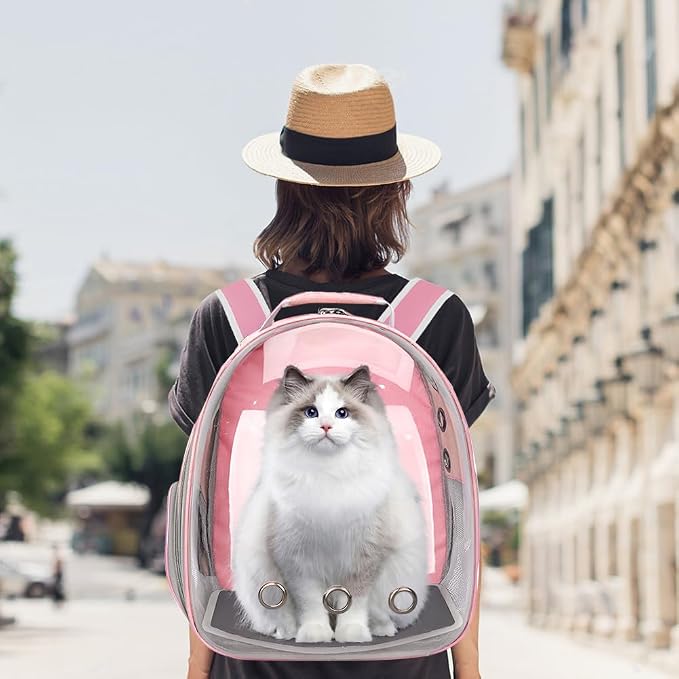 Pet Backpack Carrier, Bubble Backpack Cat Carrier, Pets and Small Dogs - Image 3