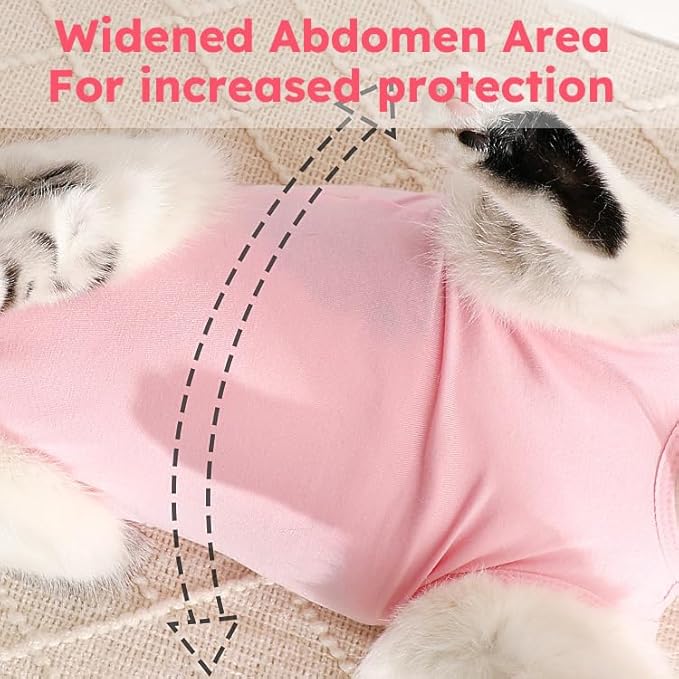 Cat Recovery Suit After Surgery, Breathable Cat Surgery Recovery Suit - Image 5
