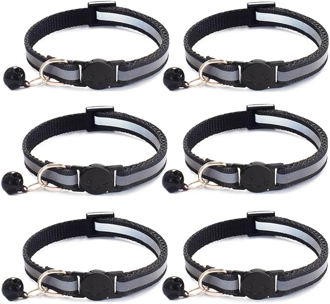 6 Pack Reflective Cat Collar by Jigichu