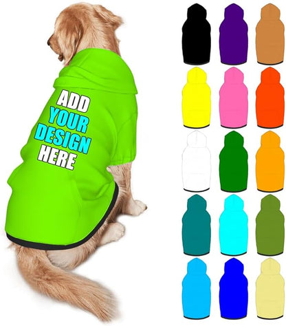 Customized Dog Hoodie with Name Logo Personalized Text Soft & Warm by Mynvzrk