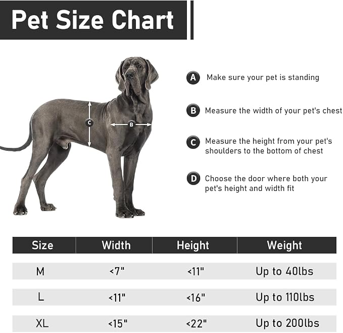 【PATAPLUS】 Aluminum French Large Dog Door, Strong Double Magnetic Flaps - Image 7