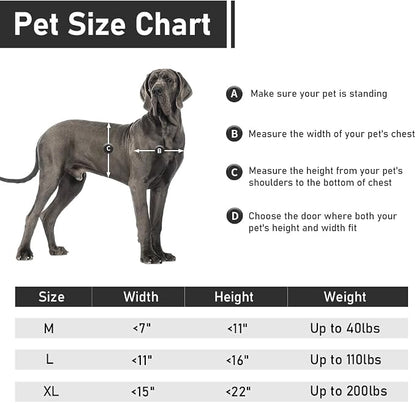 【PATAPLUS】 Aluminum French Large Dog Door, Strong Double Magnetic Flaps - Image 7