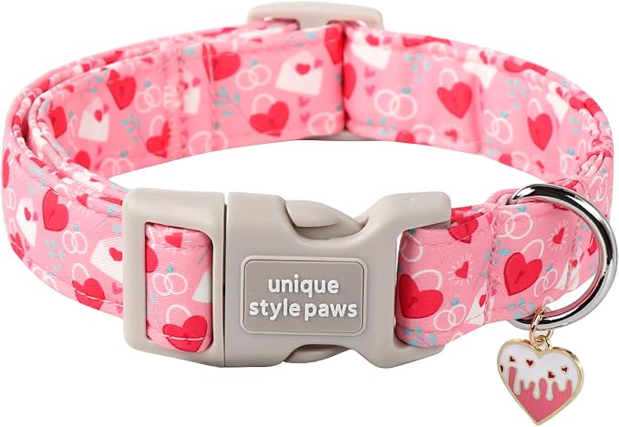 Unique style paws Valentine's Day Dog Collar Plastic Buckle Collar by Uniquestylepaws
