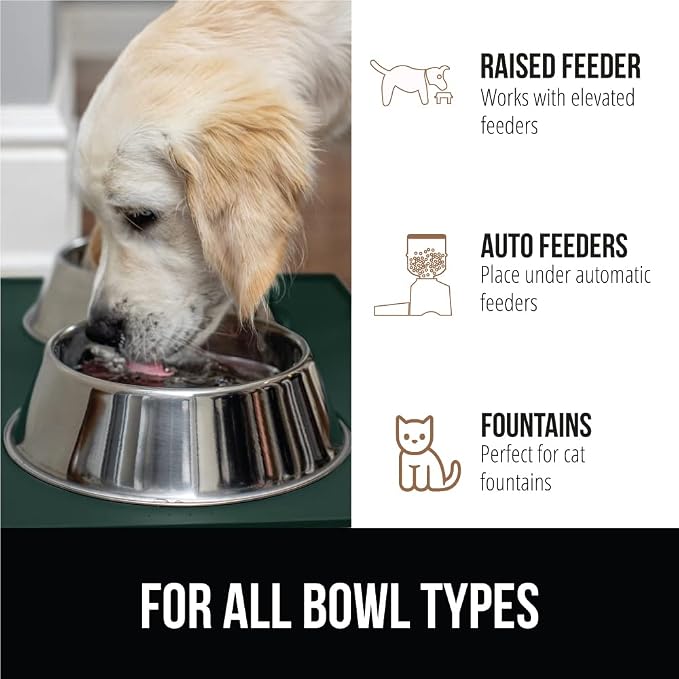 GORILLA GRIP 100% Waterproof Raised Edge BPA Free Silicone Pet Feeding Mat - Image 6