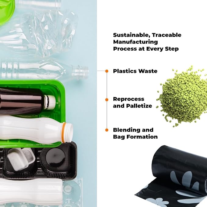 Best Pet Supplies Poop Bags for Dogs, 50% Post-Consumer Recycled Content dog - Image 6