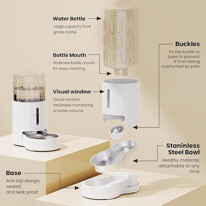 CZPET Automatic 4L/135Oz/1Gal Cat Water Dispenser - Image 6