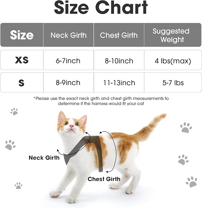 Cat Vest Harness and Leash Set for Walking Escape Proof, Adjustable Kitten - Image 2