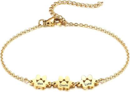 MeMeDIY Personalized Paw Print Bracelet by MeMeDIY