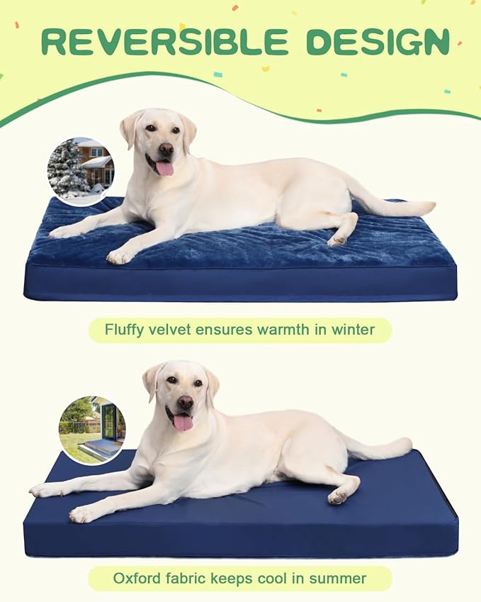 KSIIA Orthopedic Dog Crate Bed Waterproof Dog beds - Image 4