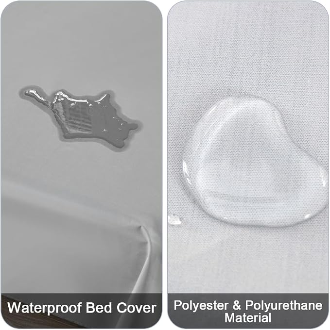 DUJUIKE Waterproof Bed Cover for Dog and Cats, Pet Hair Resistant Bed Sheet - Image 2