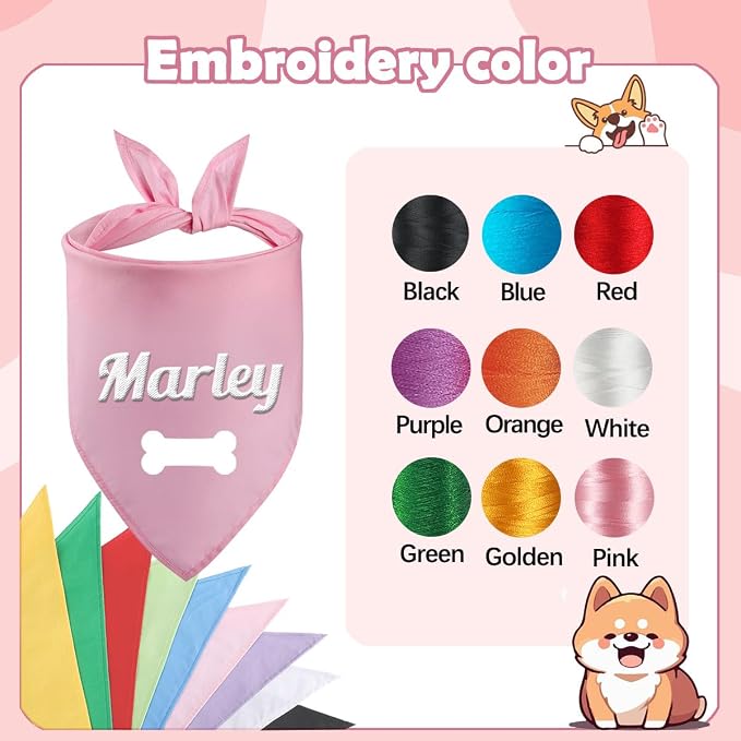 Personalized Dog Bandana, Custom Pet Scarf - Image 2