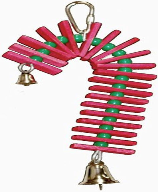Super Bird Creations SB188 Balsa Candy Cane Bird Toy, Small Bird Size by SuperBirdCreations