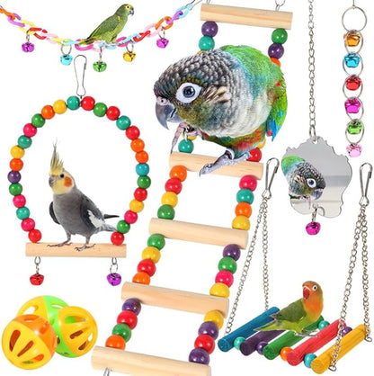 Bird Toys for Parakeets, Cockatiels, Love Birds, Budgerigar by YIXUND