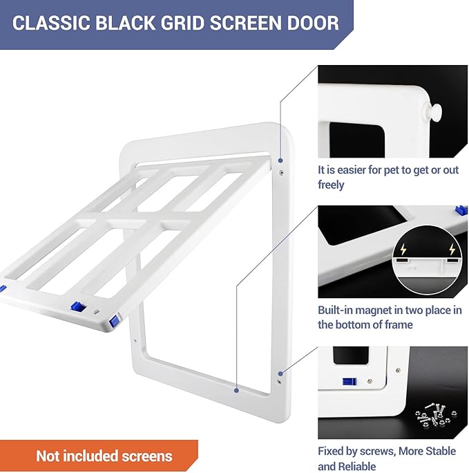 PETLESO Dog Door for Sliding Door, Lockable Dog Screen Door - Image 2