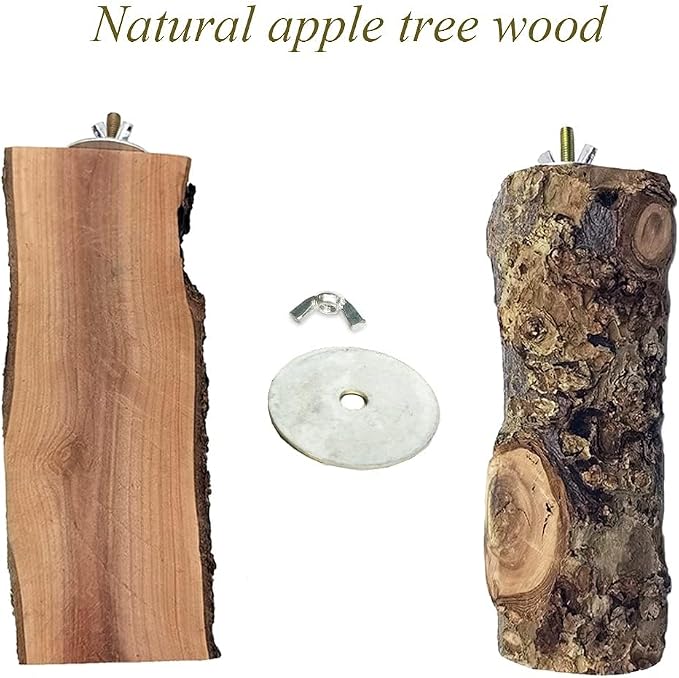 Hamiledyi Wood Bird Perch, Natural Wooden Stand Platform Parrot Cage Accessories - Image 5