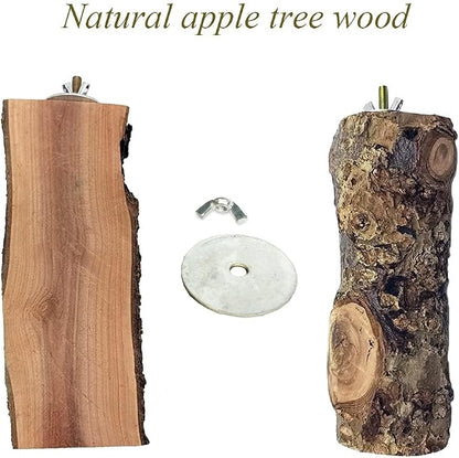 Hamiledyi Wood Bird Perch, Natural Wooden Stand Platform Parrot Cage Accessories - Image 5