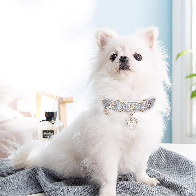 PetsHome Cat Collar, Dog Collar, PU Leather Adjustable Pet Collar - Image 5
