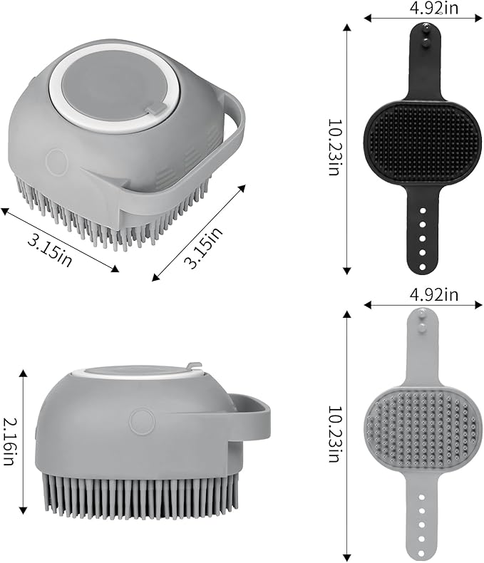 Comotech 6PCS Dog Bath Brush & Dog Toothbrush | Adjustable Handle Shampoo Brush - Image 6