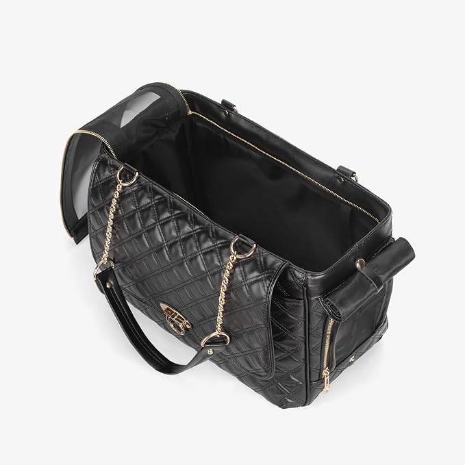 Fashion Pet Carrier Dogs Cat Small Animals Purse Bag, Leather Pet Carriers Dog - Image 6