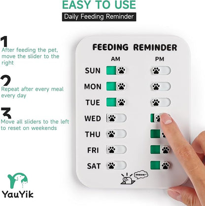 YAUYIK Dog Feeding Reminder, Puppy Feeding Schedule Chart, AM/PM Daily - Image 6