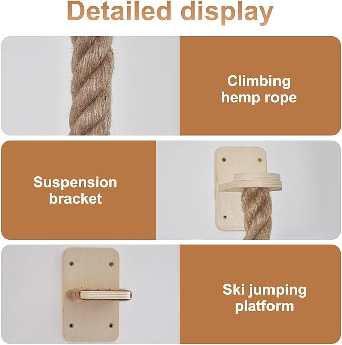 Cat Climbing Rope All-Mounted Scratching Posts Cat Tree - Image 6
