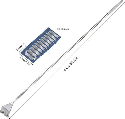 HOTOOLME Aquarium Scraper, 25.6" Stainless Steel Scraper Cleaning Razor - Image 6