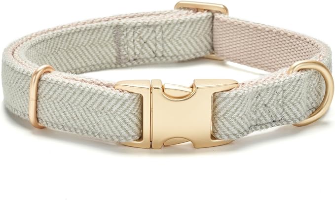 Soft Cotton Hemp Dog Collar by YUDOTE