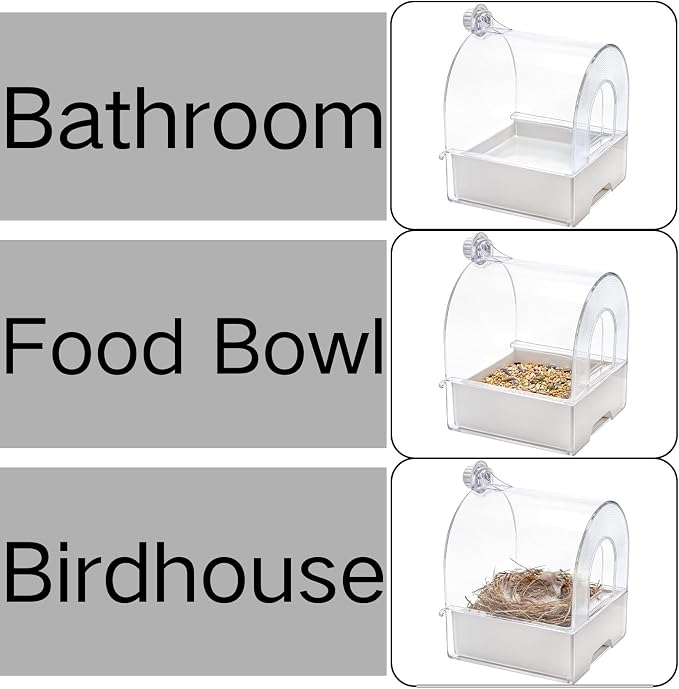 Coloch Hanging Bird Bath for Cage - Image 3