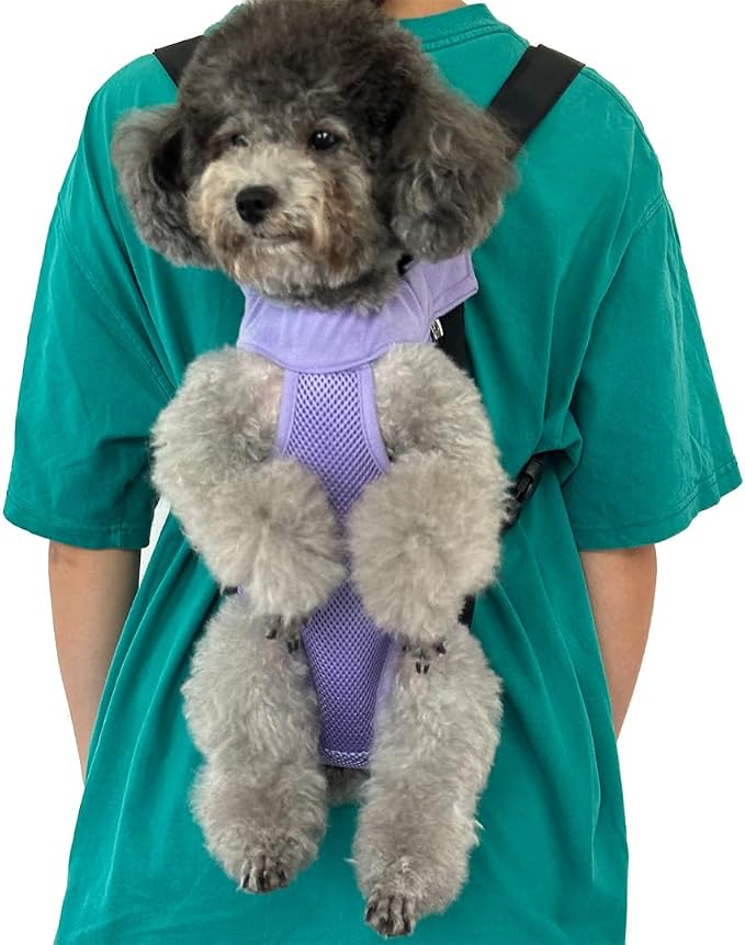 Pet Dog Carrier Backpack, Portable Breathable Mesh Chest Carrier, Polyester - Image 8